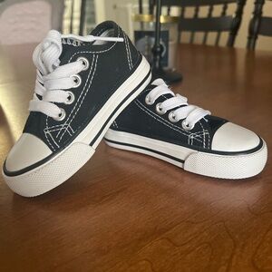 Classic Black and White Toddler Sneakers Size 5.5